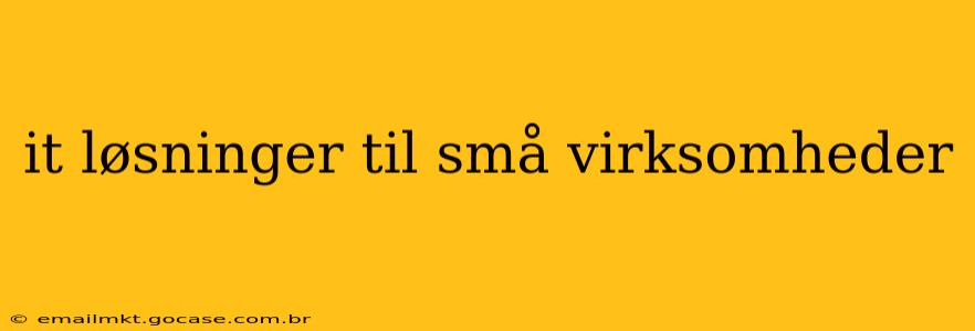 it løsninger til små virksomheder