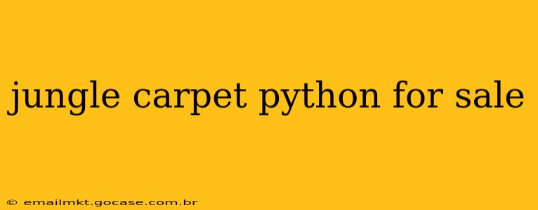 jungle carpet python for sale