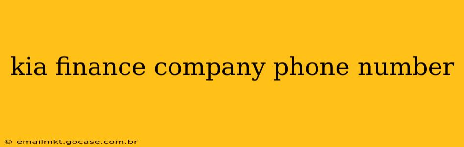 kia finance company phone number