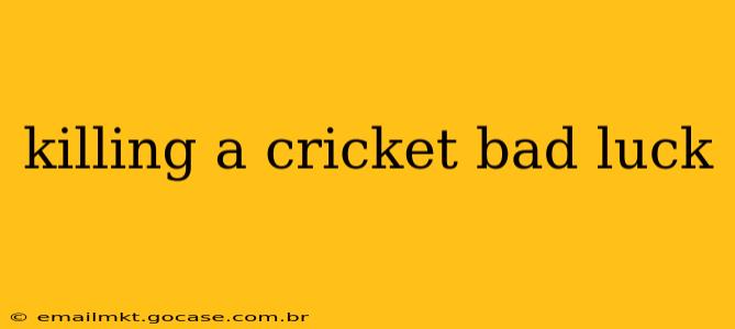 killing a cricket bad luck