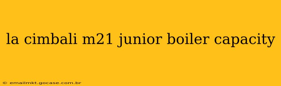 la cimbali m21 junior boiler capacity