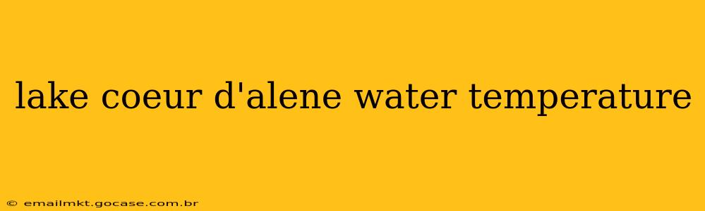 lake coeur d'alene water temperature