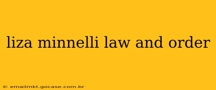 liza minnelli law and order