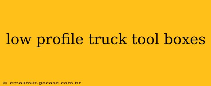 low profile truck tool boxes