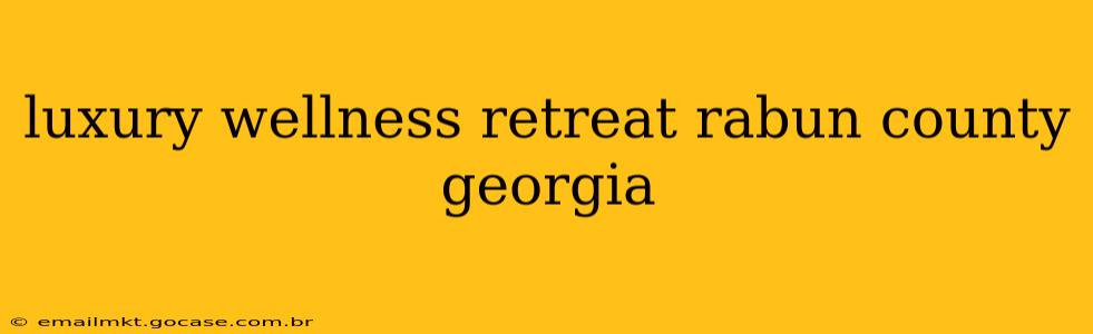 luxury wellness retreat rabun county georgia