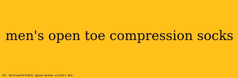 men's open toe compression socks