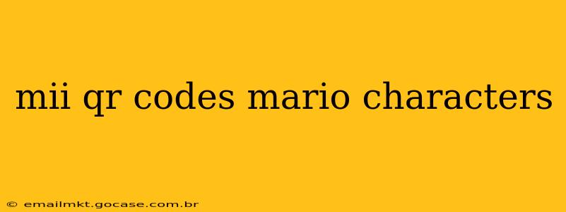 mii qr codes mario characters