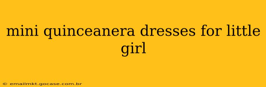 mini quinceanera dresses for little girl