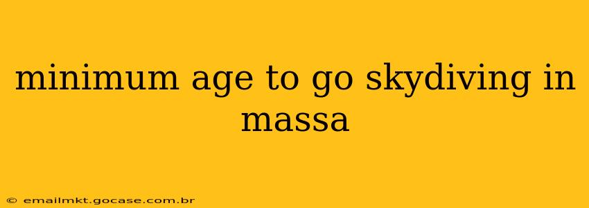 minimum age to go skydiving in massa