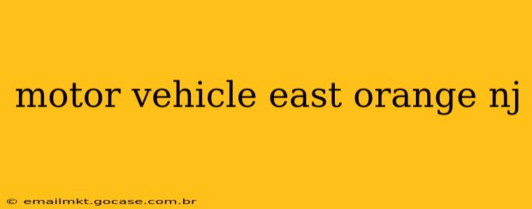 motor vehicle east orange nj