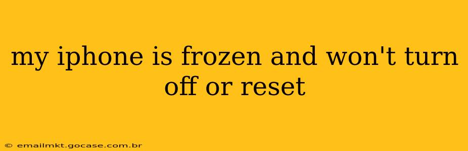 my iphone is frozen and won't turn off or reset