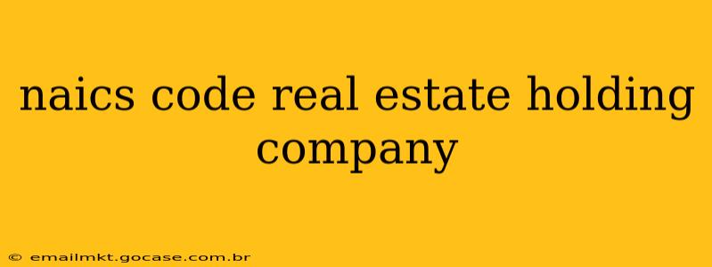 naics code real estate holding company