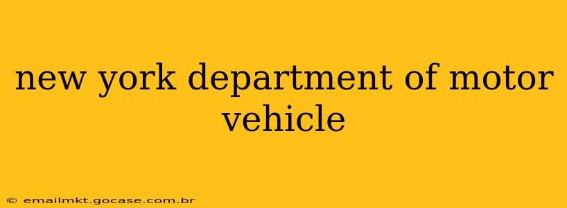 new york department of motor vehicle