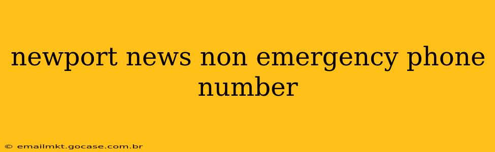 newport news non emergency phone number