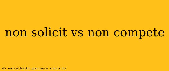 non solicit vs non compete