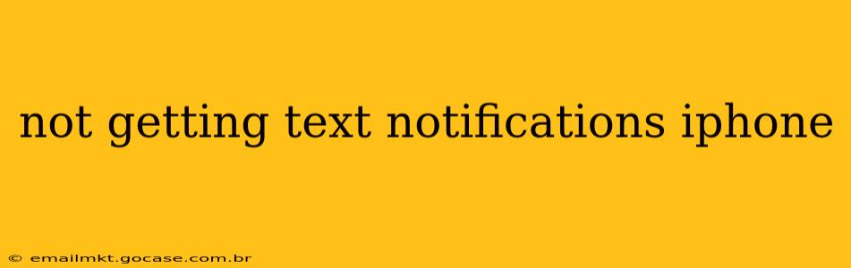 not getting text notifications iphone