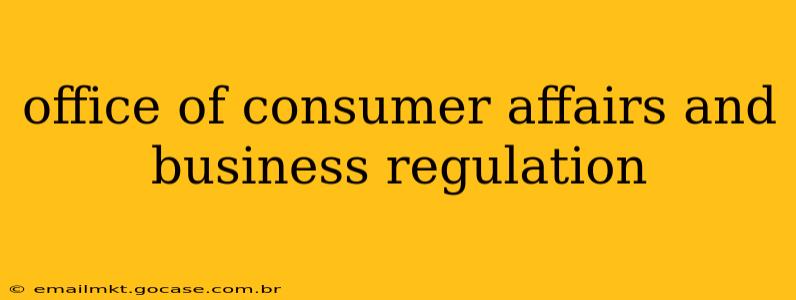 office of consumer affairs and business regulation