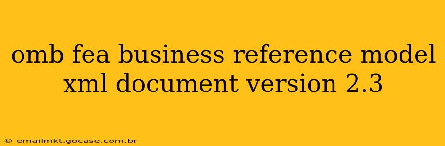 omb fea business reference model xml document version 2.3
