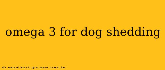 omega 3 for dog shedding