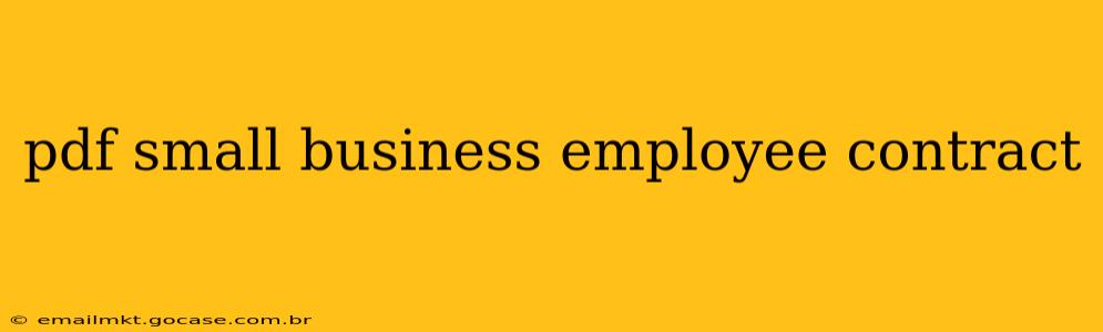 pdf small business employee contract