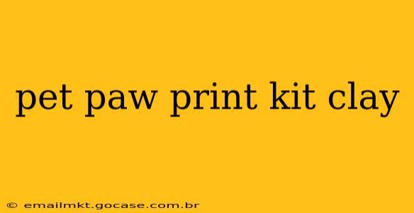 pet paw print kit clay