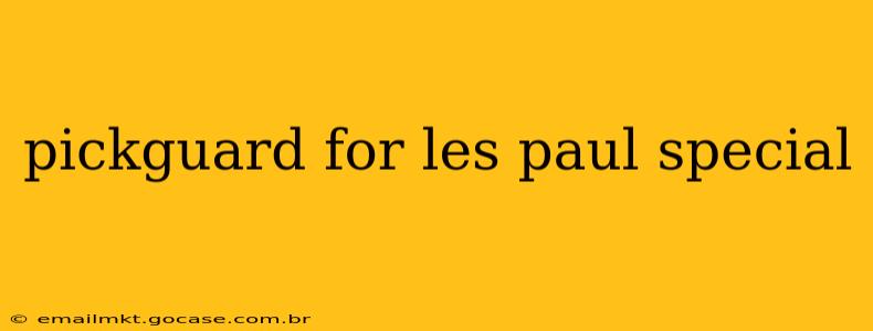 pickguard for les paul special