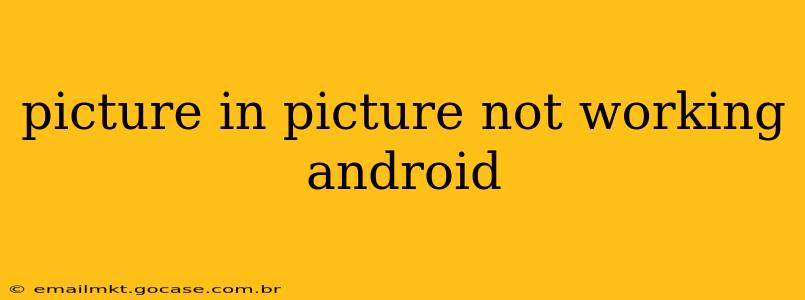 picture in picture not working android