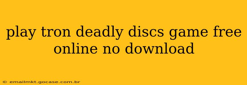 play tron deadly discs game free online no download