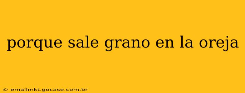 porque sale grano en la oreja