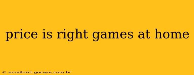 price is right games at home