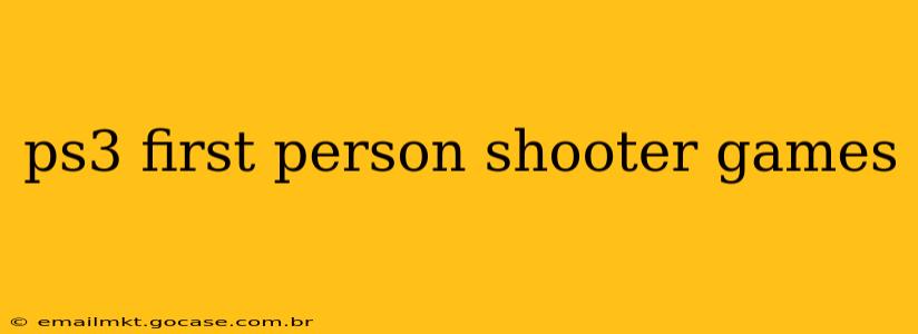 ps3 first person shooter games