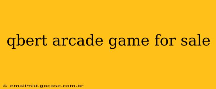 qbert arcade game for sale