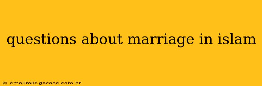 questions about marriage in islam