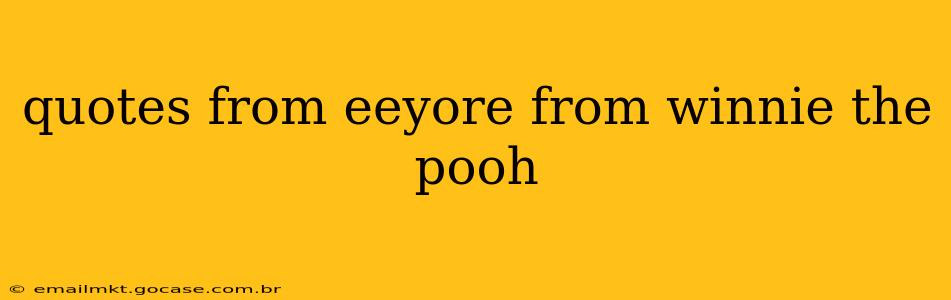 quotes from eeyore from winnie the pooh