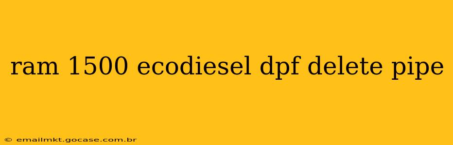 ram 1500 ecodiesel dpf delete pipe