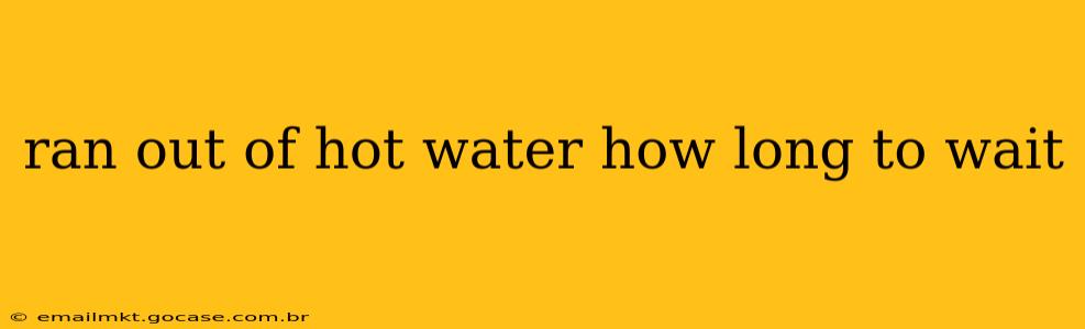ran out of hot water how long to wait
