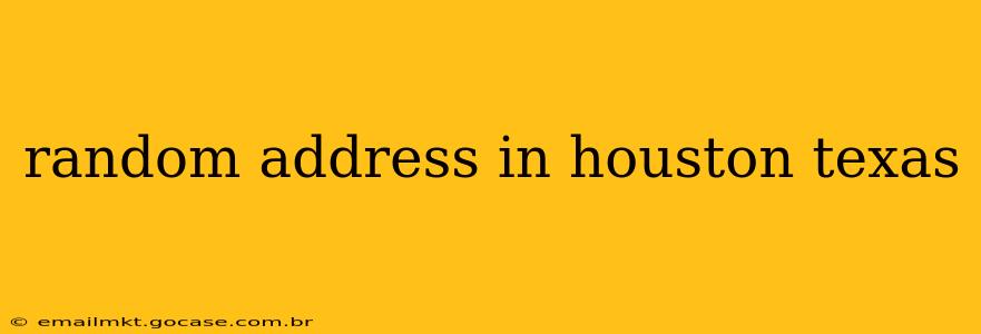 random address in houston texas