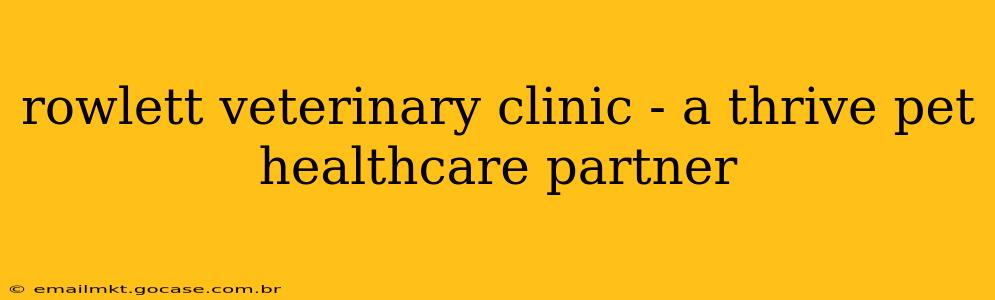 rowlett veterinary clinic - a thrive pet healthcare partner