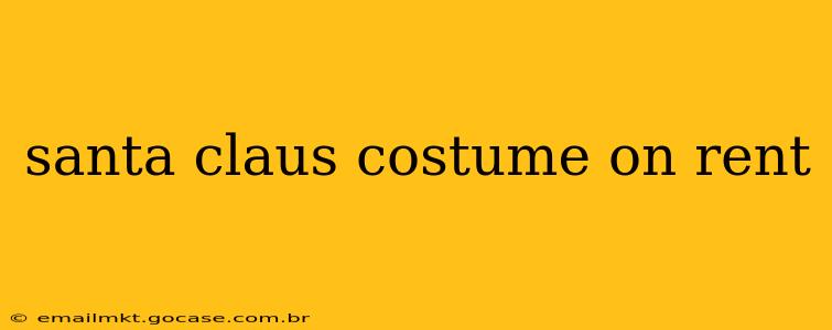 santa claus costume on rent