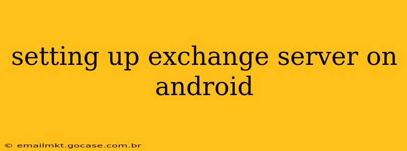 setting up exchange server on android