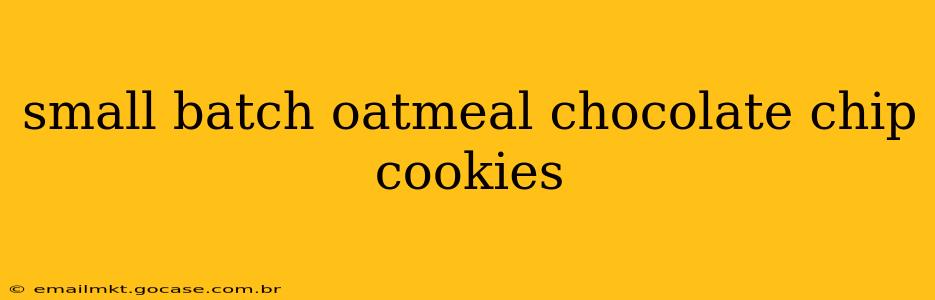 small batch oatmeal chocolate chip cookies