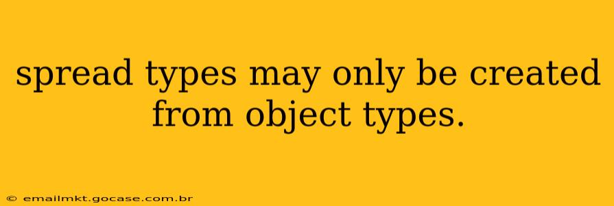 spread types may only be created from object types.