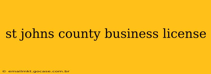 st johns county business license