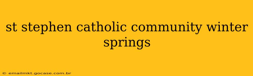 st stephen catholic community winter springs