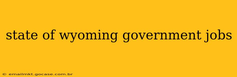 state of wyoming government jobs
