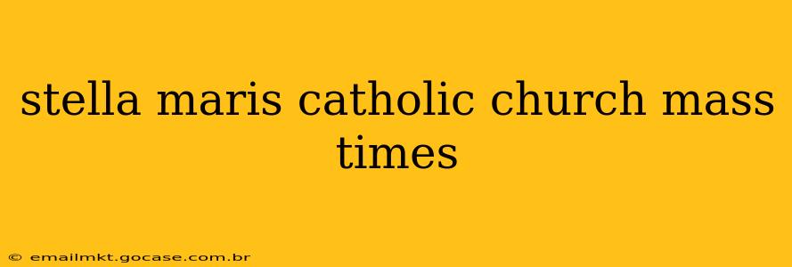 stella maris catholic church mass times