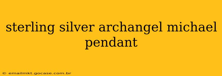 sterling silver archangel michael pendant
