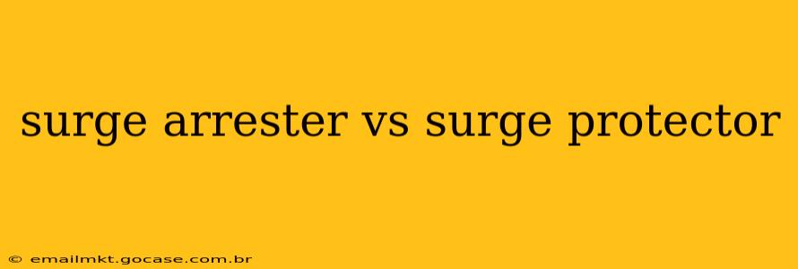 surge arrester vs surge protector