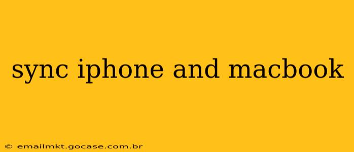 sync iphone and macbook