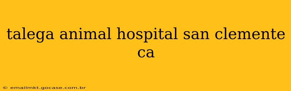 talega animal hospital san clemente ca